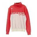 DESCENTE GOLF デサントゴルフ ; タートルネック 長袖ニットセーター ピンク系 L 【中古】ゴルフウェア レディース