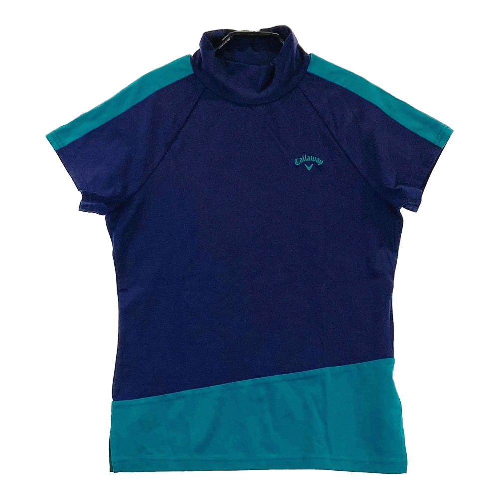 CALLAWAY キャロウェイ ハイネック半袖Tシャツ ネイビー系 S 【中古】ゴルフウェア レディース