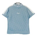 FILA GOLF フィラゴルフ ハイネック半袖 ニットセーター ブルー系 M 【中古】ゴルフウェア レディース