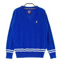 ADMIRAL アドミラル Vネック ウール混 ニットセーター ネイビー系 S 【中古】ゴルフウェア レディース