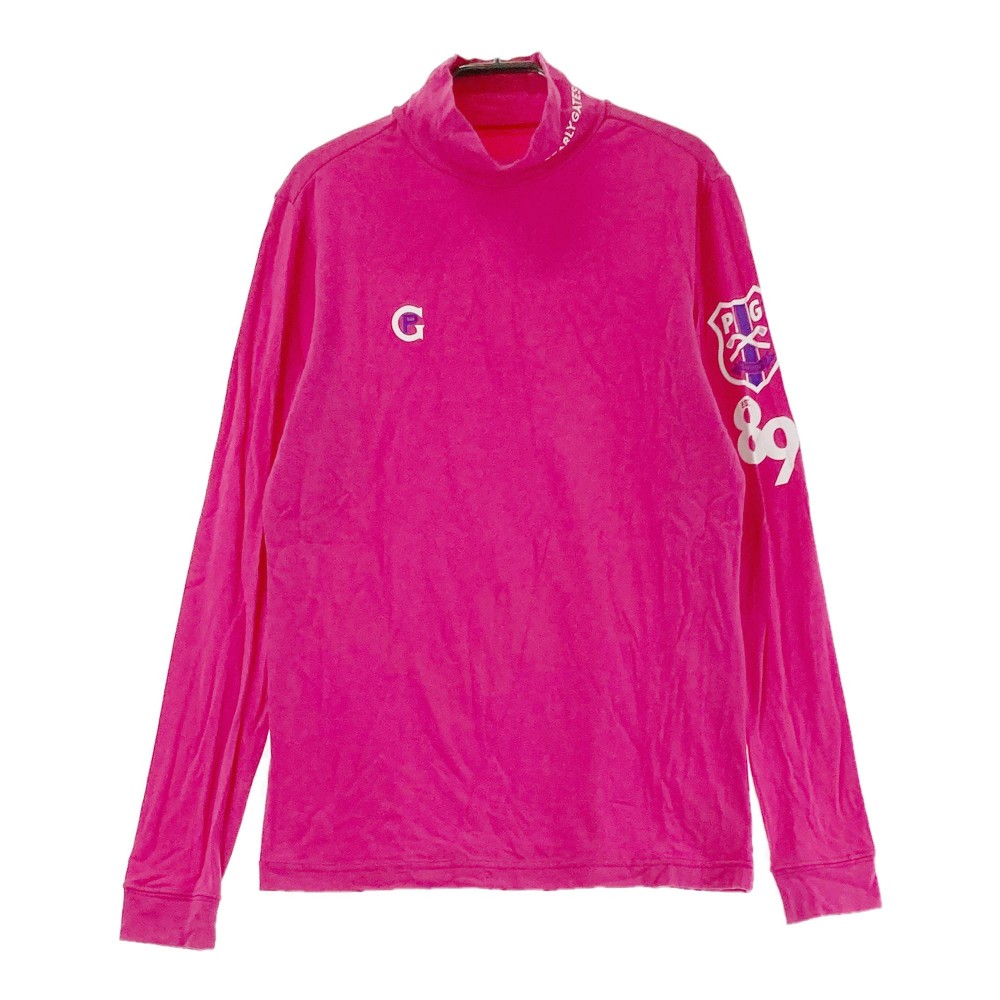 PEARLY GATES パーリーゲイツ ハイネック 長袖Tシャツ ピンク系 1 【中古】ゴルフウェア レディース