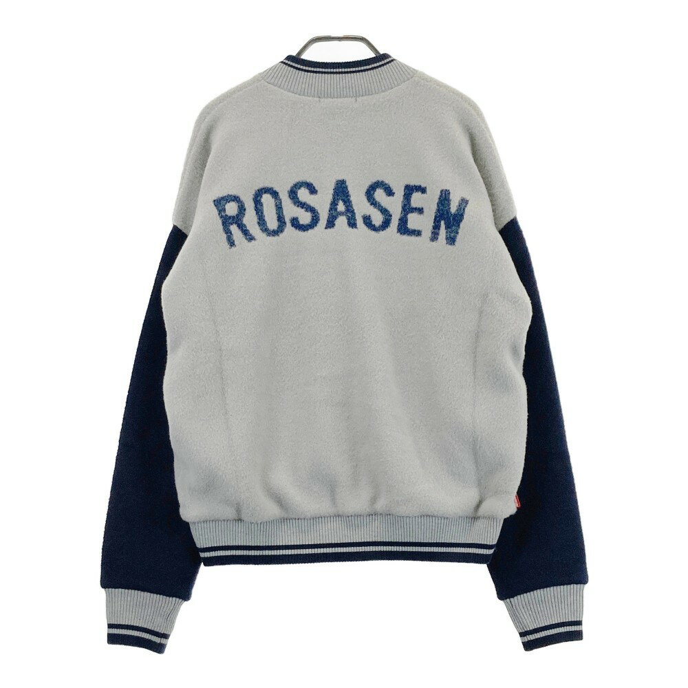 ROSASEN ロサーセン ニットジップジャケット グレー系 M 【中古】ゴルフウェア レディース