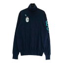 PEARLY GATES パーリーゲイツ タートルネック ニットセーター ネイビー系 1 【中古】ゴルフウェア レディース