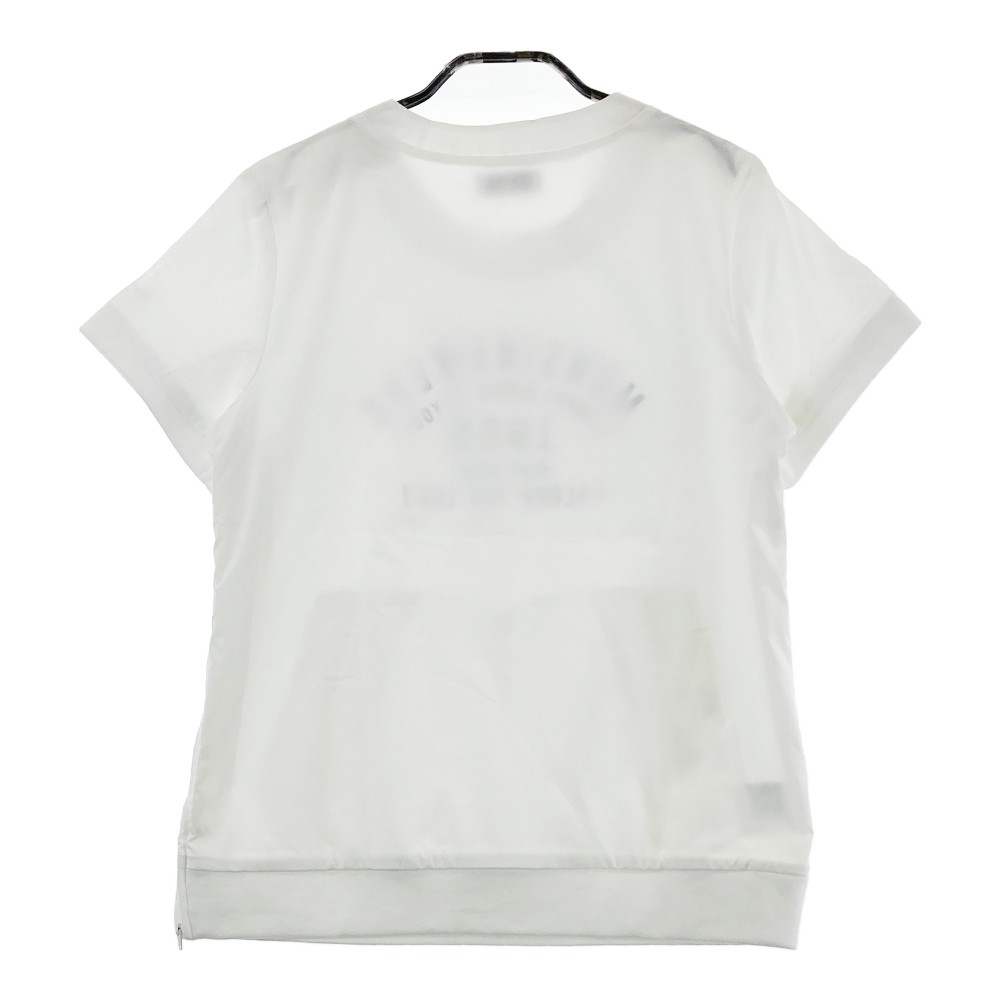 MUNSING WEAR マンシングウェア 裏メッシュ 半袖ブルゾン ジャケット ホワイト系 L 【中古】ゴルフウェア レディース