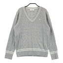 MUNSING WEAR マンシングウェア ウール混 ニットセーター グレー系 M 【中古】ゴルフウェア レディース
