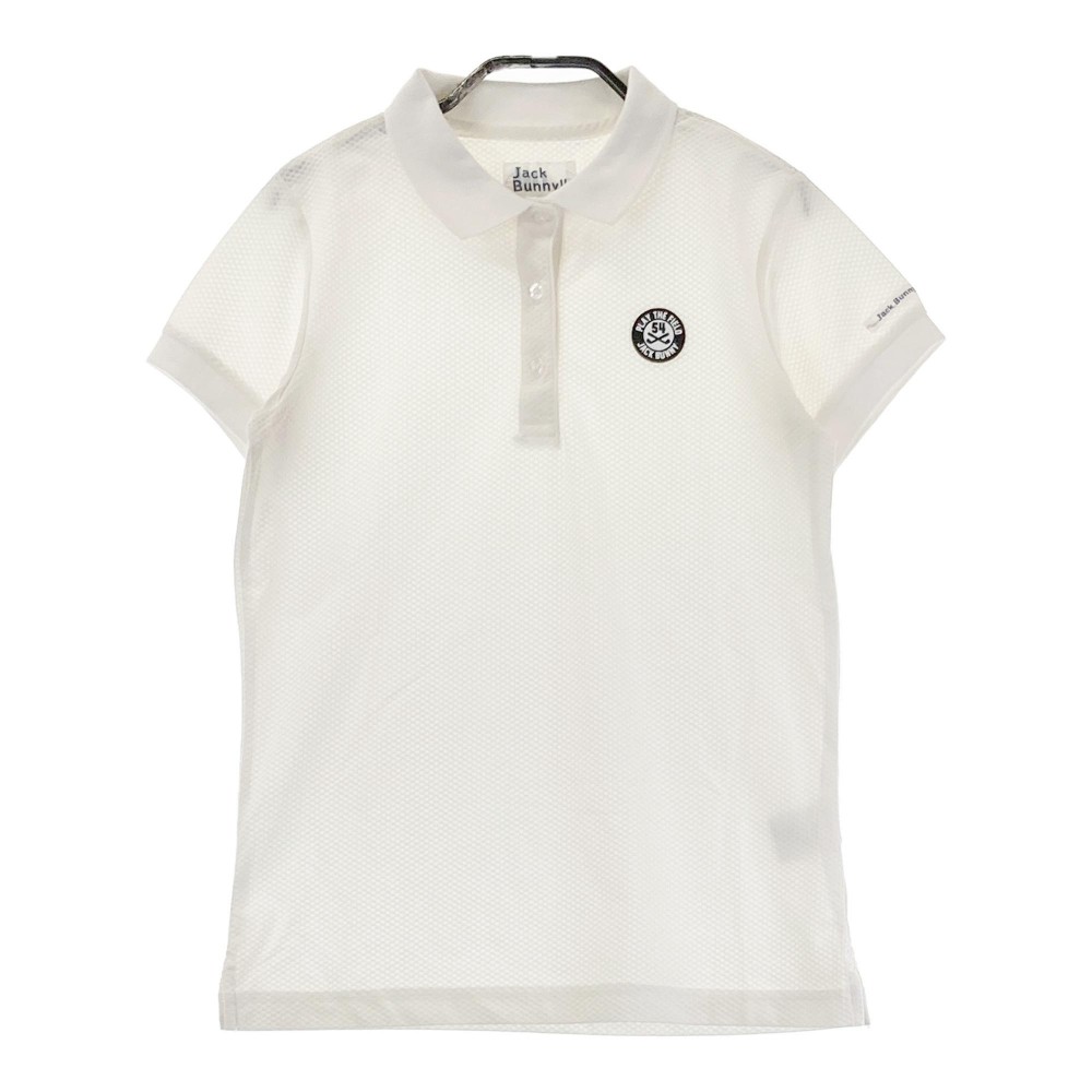 JACK BUNNY ジャックバニー 半袖ポロシャツ ホワイト系 0 【中古】ゴルフウェア レディース