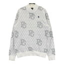 PEARLY GATES パーリーゲイツ 2024年モデル ハイネック ニットセーター ロゴ 総柄 ホワイト系 1 【中古】ゴルフウェア レディース