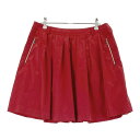 LANVIN SPORT ランバン スポール 裏メッシュ フレアスカート レッド系 40 【中古】ゴルフウェア レディース(4)
