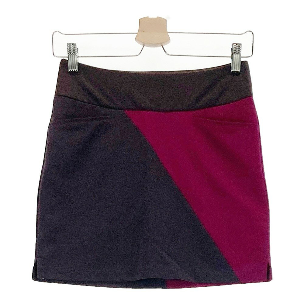 ADIDAS GOLF アディダスゴルフ インナー付 ストレッチスカート パープル系 S 【中古】ゴルフウェア レ..