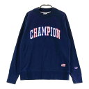 CHAMPION GOLF チャンピオンゴルフ ; モックネックスウェット トレーナー ネイビー系 LARGE 【中古】ゴルフウェア レディース
