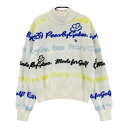 PEARLY GATES パーリーゲイツ 2025年モデル ウール混 ハイネック 長袖ニットセーター 総柄 ホワイト系 1 【中古】ゴルフウェア レディース