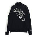 MUNSING WEAR マンシングウェア 2023年モデル ウール混 ハイネック 長袖ニットセーター ブラック系 M 【中古】ゴルフウェア レディース