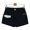 LE COQ GOLF ルコックゴルフ ストレッチ ショートパンツ ブラック系 9 【中古】ゴルフウェア レディース
