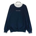 LE COQ GOLF ルコックゴルフ 2023年モデル モックネック 長袖ニットセーター 刺繍 ネイビー系 L 【中古】ゴルフウェア レディース
