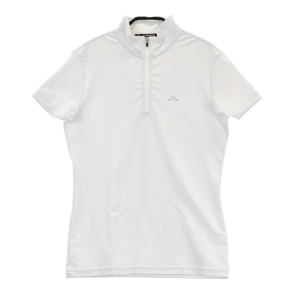J.LINDEBERG ジェイリンドバーグ ハーフジップ 半袖Tシャツ ホワイト系 XS 【中古】ゴルフウェア レデ..