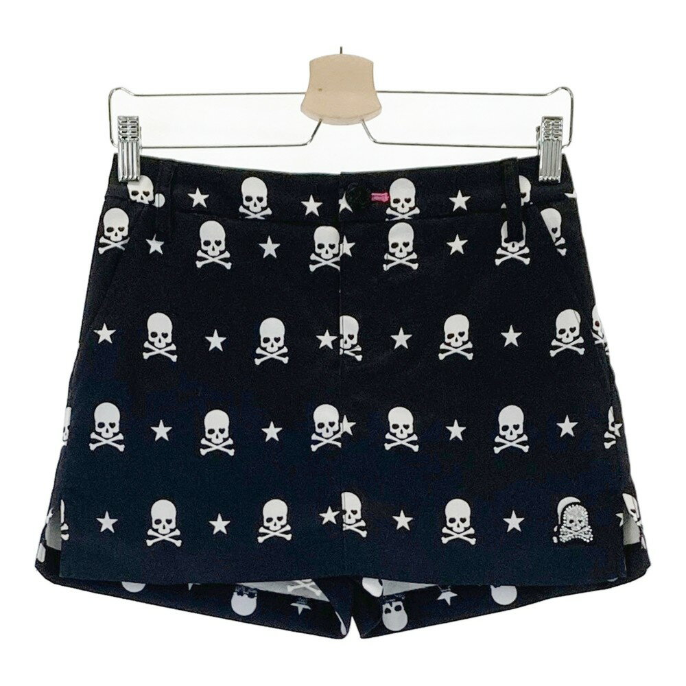 DANCE WITH DRAGON ダンスウィズドラゴン キュロットスカート スカル 総柄 ブラック系 1 【中古】ゴル..