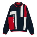 CALLAWAY キャロウェイ ハイネック 長袖ニットセーター ネイビー系 LL 【中古】ゴルフウェア レディース