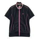 ADIDAS GOLF アディダスゴルフ IC680 半袖 ジップジャケット ブラック系 L 【中古】ゴルフウェア レディース