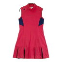 DESCENTE GOLF デサントゴルフ ノースリーブワンピース ピンク系 L 【中古】ゴルフウェア レディース