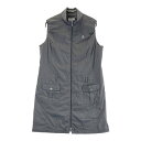 MUNSING WEAR マンシングウェア ノースリーブ ジップワンピース グレー系 LL 【中古】ゴルフウェア レディース