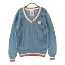 JUN&ROPE ジュン アンド ロペ ニットセーター 麻混 ブルー系 M 【中古】ゴルフウェア レディース