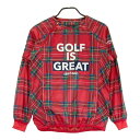 CALLAWAY キャロウェイ 2WAY ブルゾン チェック柄 レッド系 M 【中古】ゴルフウェア レディース
