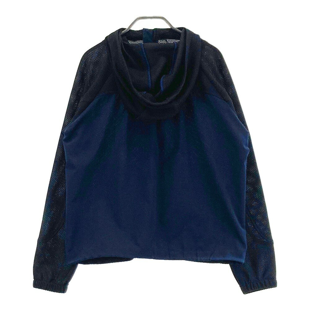 PEARLY GATES パーリーゲイツ ジップパーカー メッシュ ネイビー系 0 【中古】ゴルフウェア レディース