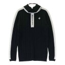 LE COQ GOLF ルコックゴルフ タートルニットセーター ブラック系 S 【中古】ゴルフウェア レディース