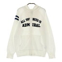 ADMIRAL アドミラル ; ニット ジップパーカー ジャケット ホワイト系 L 【中古】ゴルフウェア レディース