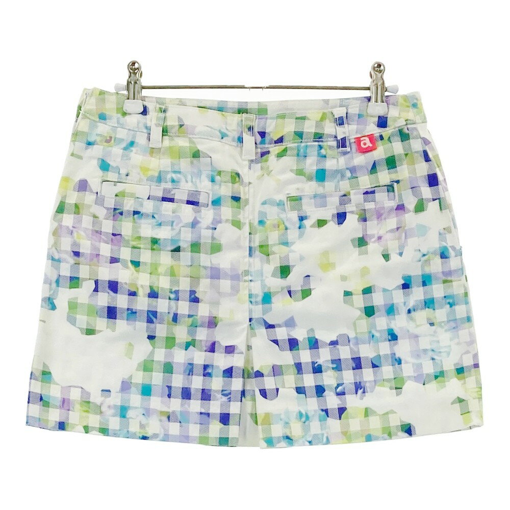 ARCHIVIO アルチビオ ストレッチスカート チェック 総柄 ホワイト系 38 【中古】ゴルフウェア レディース