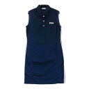 FILA GOLF フィラゴルフ ノースリーブポロワンピース ネイビー系 M 【中古】ゴルフウェア レディース