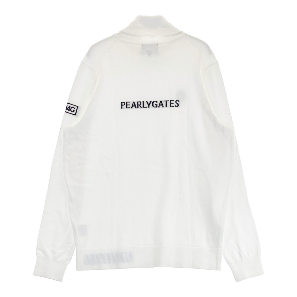 PEARLY GATES パーリーゲイツ タートルネック ニットセーター ホワイト系 2 【中古】ゴルフウェア レディース