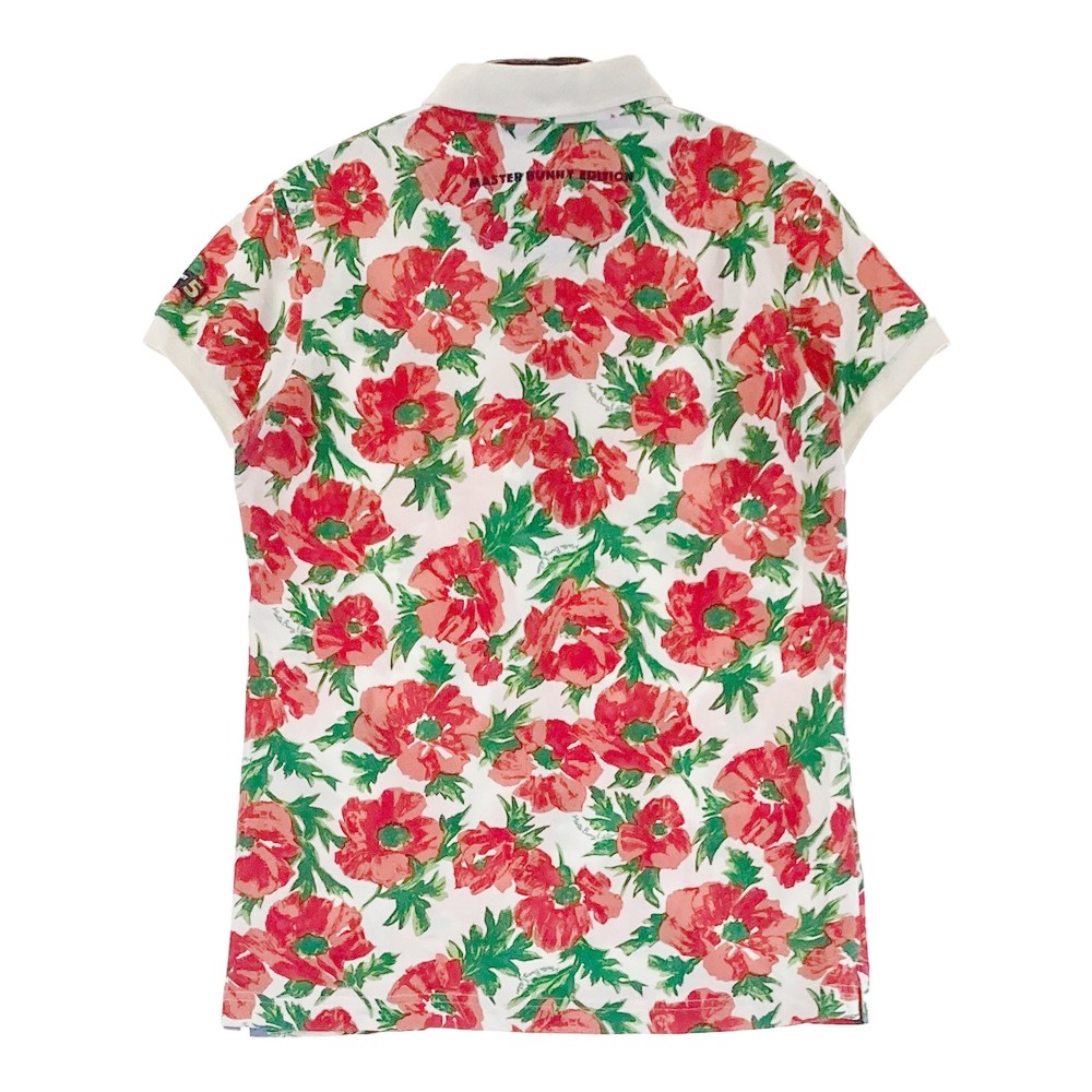 MASTER BUNNY EDITION マスターバニーエディション 半袖ポロシャツ 花柄 ホワイト系 0 【中古】ゴルフウェア レディース