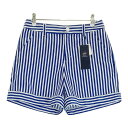23区GOLF ニジュウサンクゴルフ ショートパンツ ストライプ柄 ブルー系 61 【中古】ゴルフウェア レディース