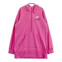 MUNSING WEAR マンシングウェア ロング ハーフジップパーカー ピンク系 LL 【中古】ゴルフウェア レディース