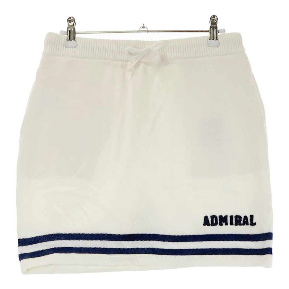 ADMIRAL アドミラル ; インナー付 ニットスカート ホワイト系 L 【中古】ゴルフウェア レディース