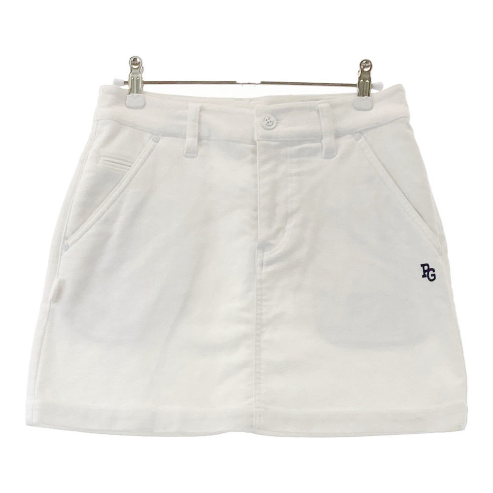 PEARLY GATES パーリーゲイツ ストレッチスカート ホワイト系 0 【中古】ゴルフウェア レディース
