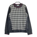 MUNSING WEAR マンシングウェア ニットセーター 千鳥柄 グレー系 LL 【中古】ゴルフウェア レディース