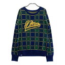 FILA GOLF フィラゴルフ ニットセーター チェック柄 ネイビー系 LL 【中古】ゴルフウェア レディース