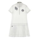 FILA GOLF フィラゴルフ 半袖ポロワンピース ボタンダウン ホワイト系 L 【中古】ゴルフウェア レディース