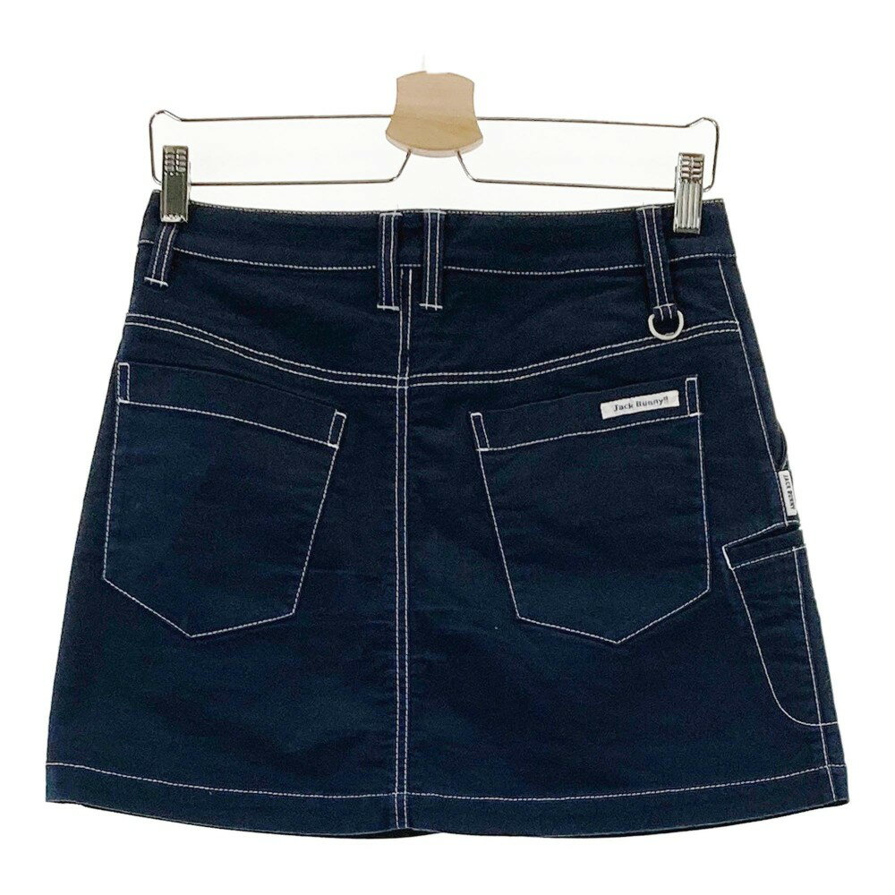 JACK BUNNY ジャックバニー インナー付 ストレッチスカート ネイビー系 1 【中古】ゴルフウェア レディース