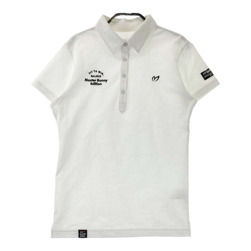 MASTER BUNNY EDITION マスターバニーエディション 半袖ポロシャツ シアサッカー ホワイト系 1 【中古】ゴルフウェア レディース