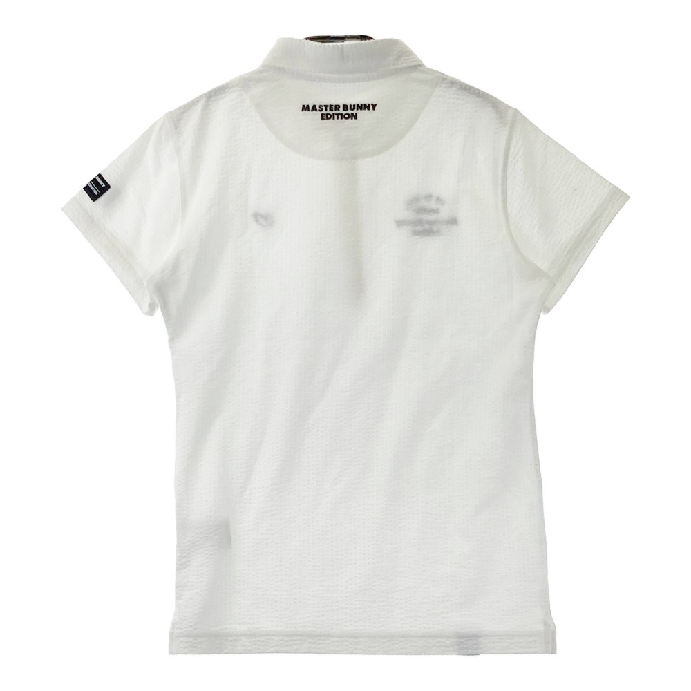 MASTER BUNNY EDITION マスターバニーエディション 半袖ポロシャツ シアサッカー ホワイト系 1 【中古】ゴルフウェア レディース