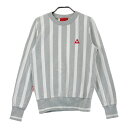 LE COQ GOLF ルコックゴルフ スウェット トレーナー ストライプ柄 グレー系 LL 【中古】ゴルフウェア レディース