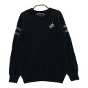 PEARLY GATES パーリーゲイツ ×ニャロメ ニットセーター ウール混 ブラック系 0 【中古】ゴルフウェア レディース