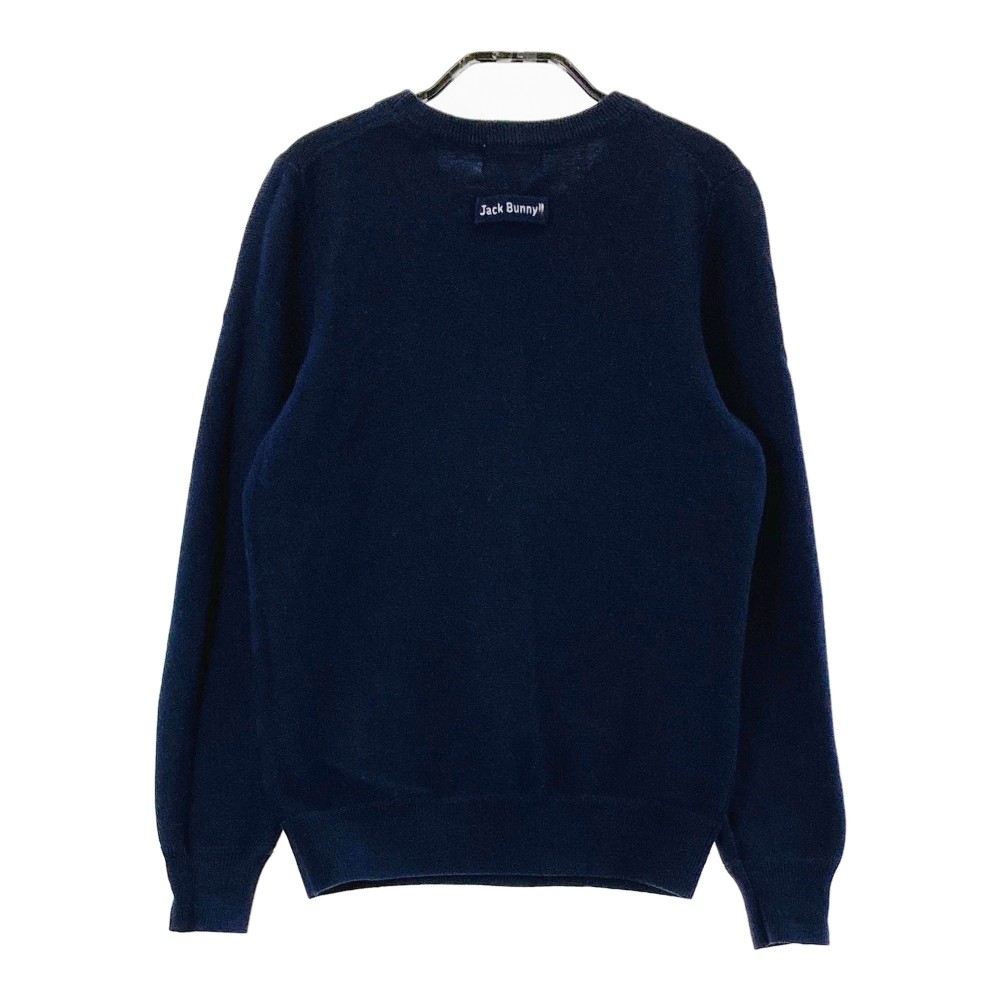 JACK BUNNY ジャックバニー ニットセーター ハイタッチ ネイビー系 0 【中古】ゴルフウェア レディース