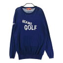 BEAMS GOLF ビームスゴルフ 薄手ニットセーター ネイビー系 L 【中古】ゴルフウェア レディース