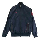 PEARLY GATES パーリーゲイツ ジップジャケット ハート 総柄 ネイビー系 0 【中古】ゴルフウェア レディース
