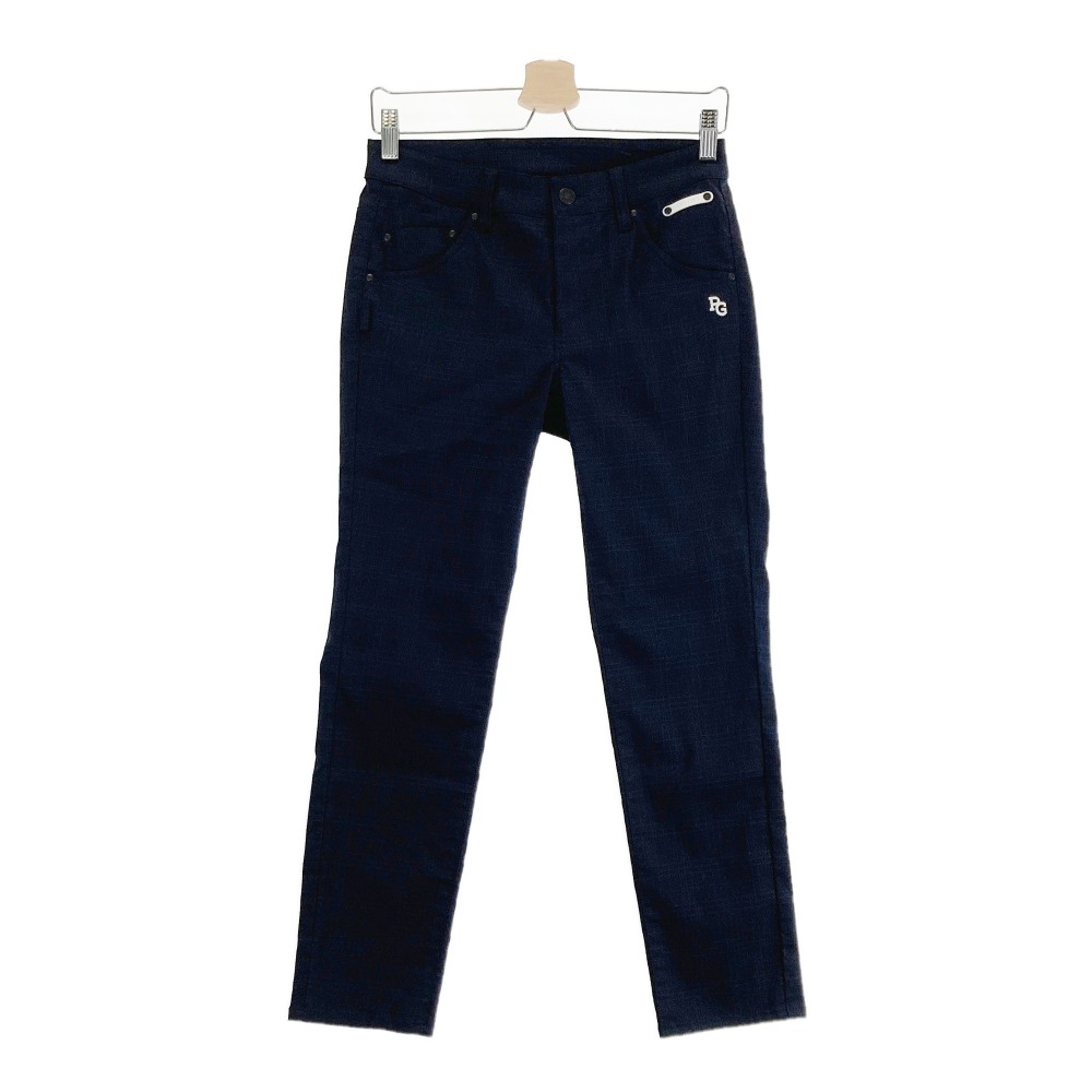 PEARLY GATES パーリーゲイツ 2024年モデル ストレッチ パンツ 総柄 ブラック系 0 【中古】ゴルフウェア レディース