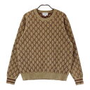 JACK BUNNY ジャックバニー ニットセーター 総柄 ブラウン系 1 【中古】ゴルフウェア レディース